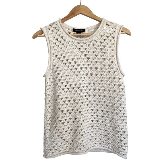 Sanctuary Jackets & Blazers - NWT Sanctuary Women's Open Stitch Crochet Knit Cotton Sweater Vest Size Small